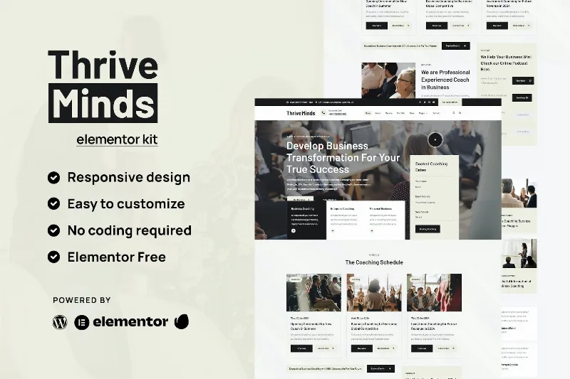 Thrive Mind – Business Coach Envato Elementor