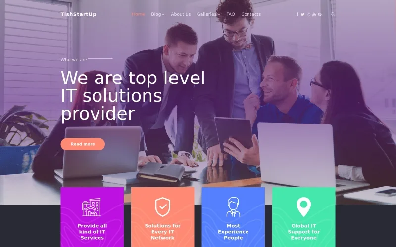 TishStartUp – StartUp and Company WordPress Theme