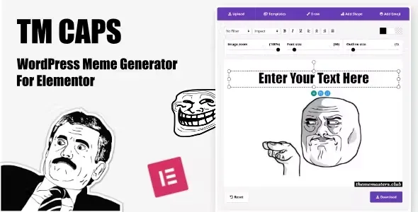 TM CAPS Meme Generator For Elementor