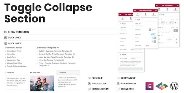 Toggle - Collapse Section For Elementor