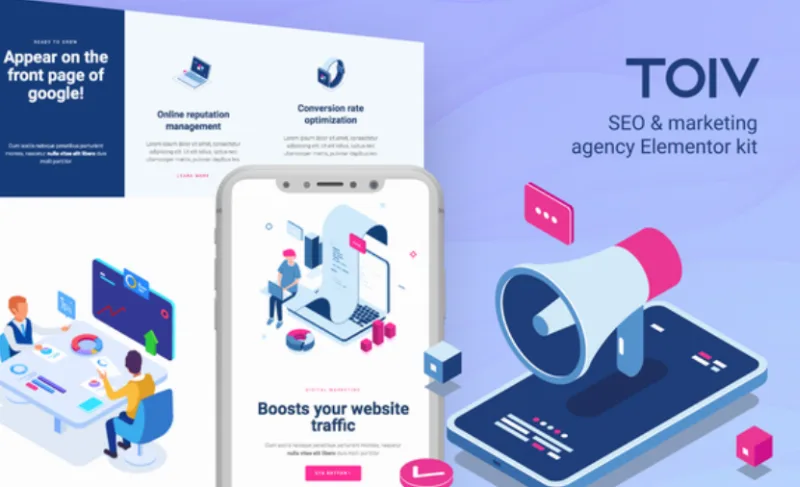 Toiv – SEO & Marketing Agency Elementor Template