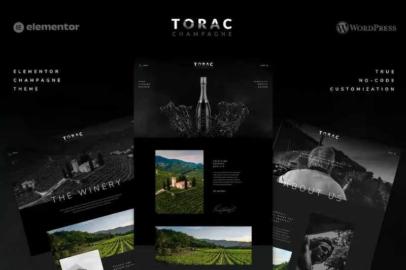 Torac – Champagne Elementor Template Kit
