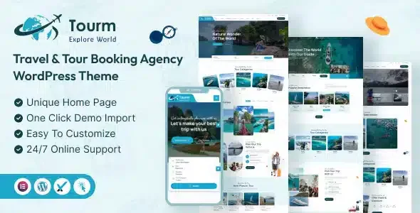 Tourm Travel and Tour Booking Theme