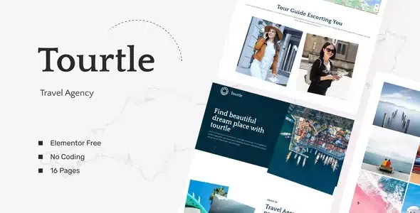 Tourtle Travel Agency Elementor Template Kit
