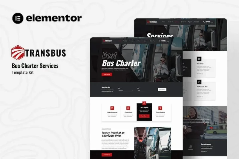 Transbus – Bus Charter Service Elementor Template