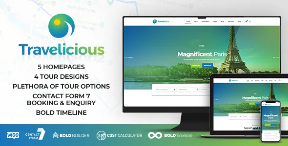 Travelicious – Tour Operator WordPress Theme