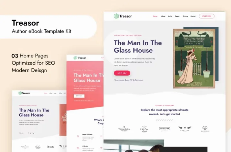 Treasor – Author eBook Elementor Template