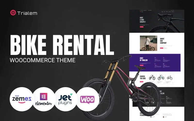 Trialem – Bike Rental Multipurpose Modern WordPress Elementor Theme WordPress Theme