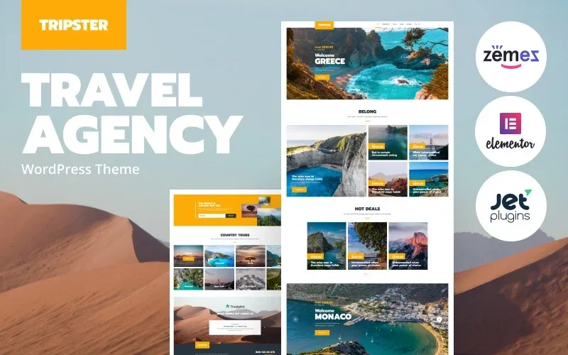 Tripster – Travel Agency Modern WordPress Elementor Theme WordPress Theme