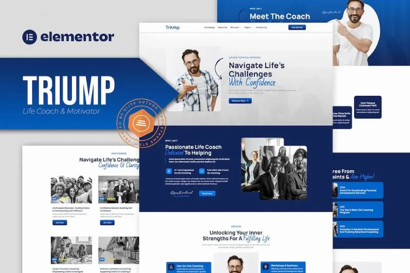 Triump – Life Coach & Motivator Elementor Template