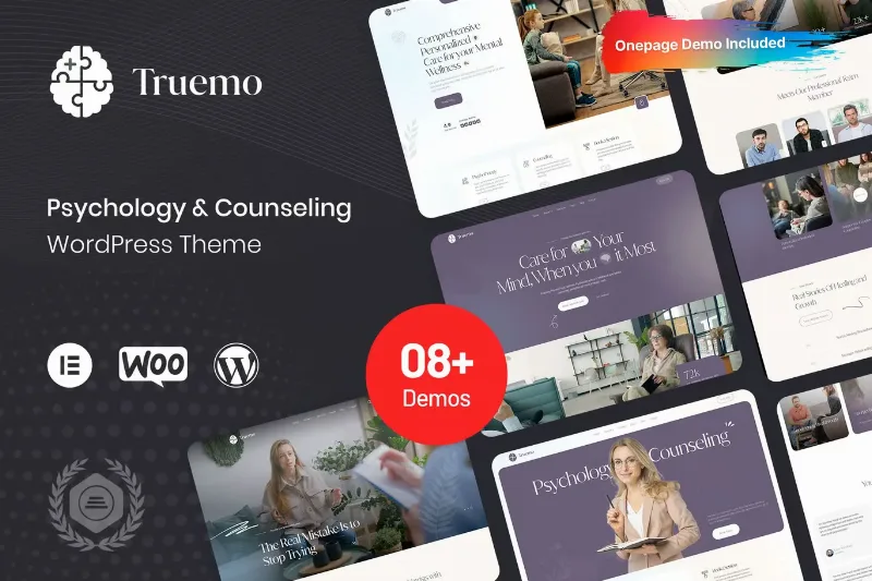 Truemo - Psychology and Counseling WordPress Theme