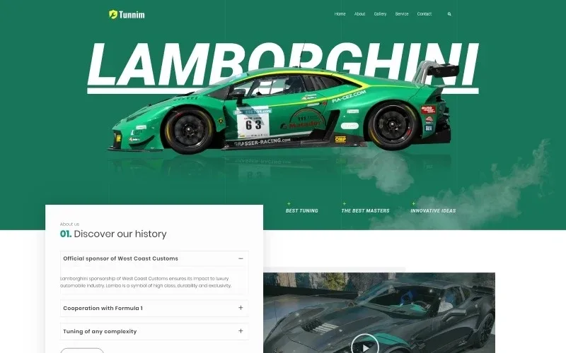 Tunnim – Car Tuning WordPress Elementor Theme WordPress Theme