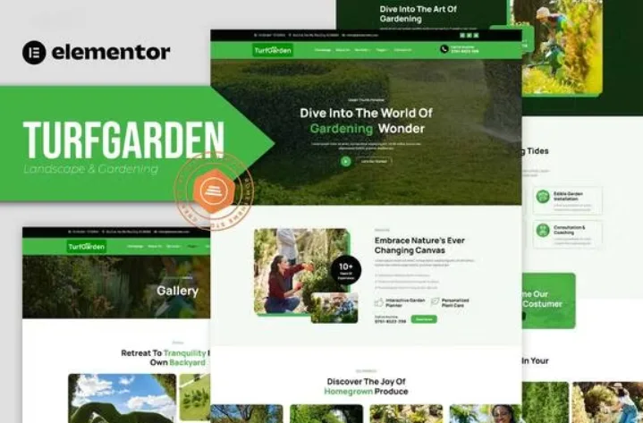 Turfgarden – Landscape & Gardening Elementor Template