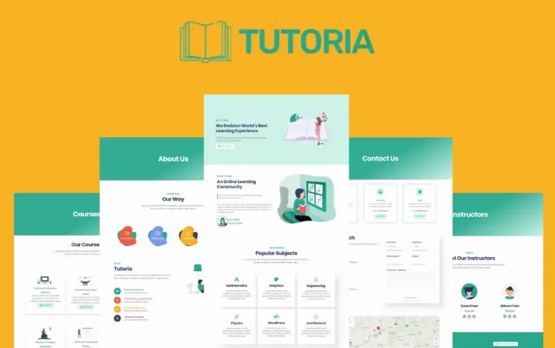Tutoria – Education & Online Courses Elementor Template