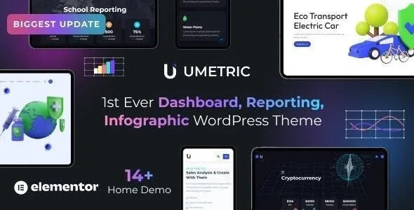 Umetric | WordPress Dashboard, Reporting and Infographic Theme