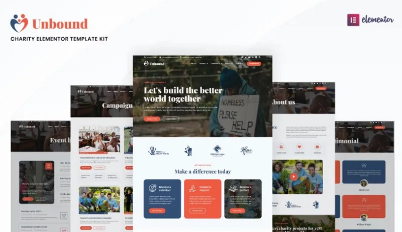 Unbound – Charity & Nonprofit Elementor Template