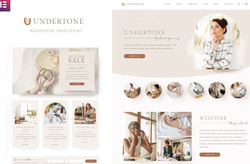Undertone – Business Services & Shop Elementor Template