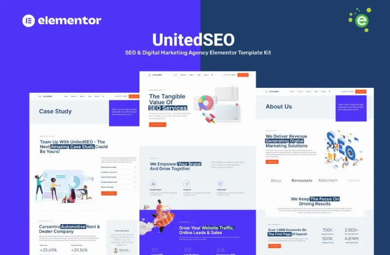 UnitedSEO – SEO and Digital Marketing Agency Elementor Template