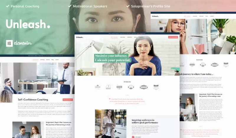 Unleash – Life Coach Elementor Template