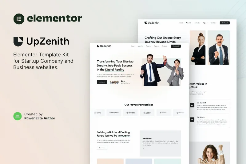 UpZenith – Startup Company & Business Elementor Template