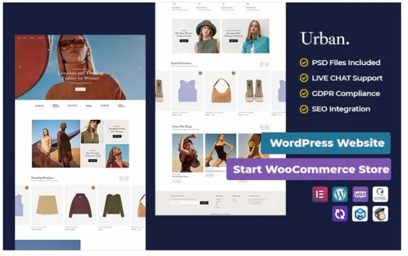 Urban – Luxurious and Trending Fashion – WooCommerce Responsive Theme