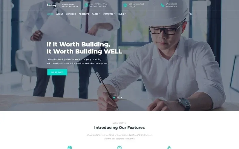 Urbasy – Construction Company WordPress Theme