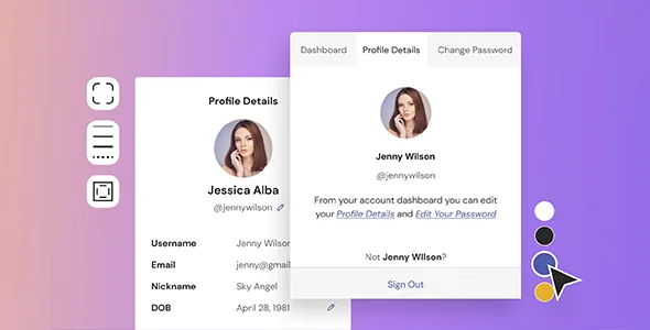 User Registration Customize My Account Addon