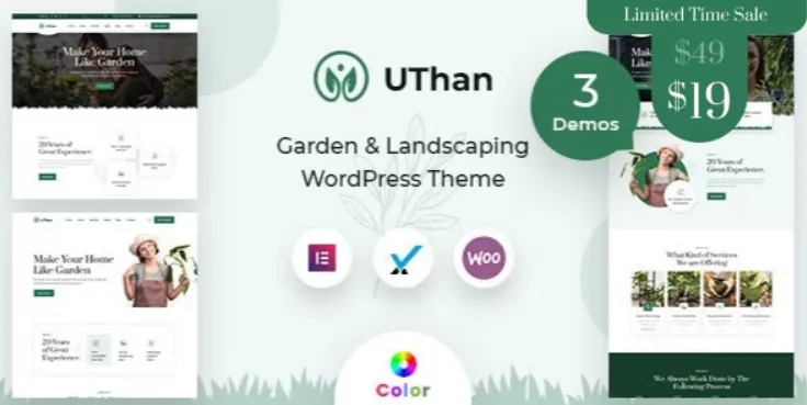 Uthan – Landscaping Gardening WordPress theme + RTL