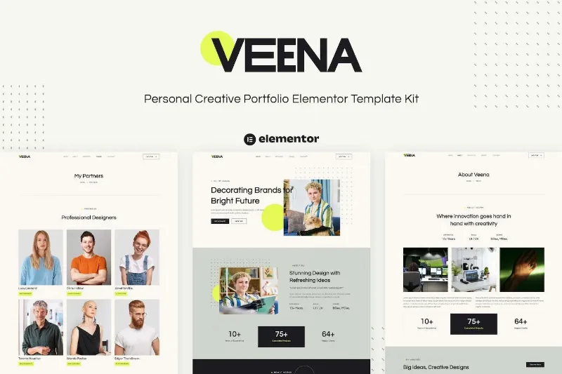 Veena – Personal Creative Portfolio Elementor Template