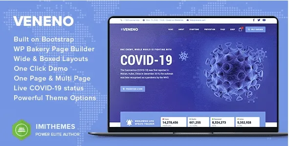 Veneno – Coronavirus Information WordPress Theme