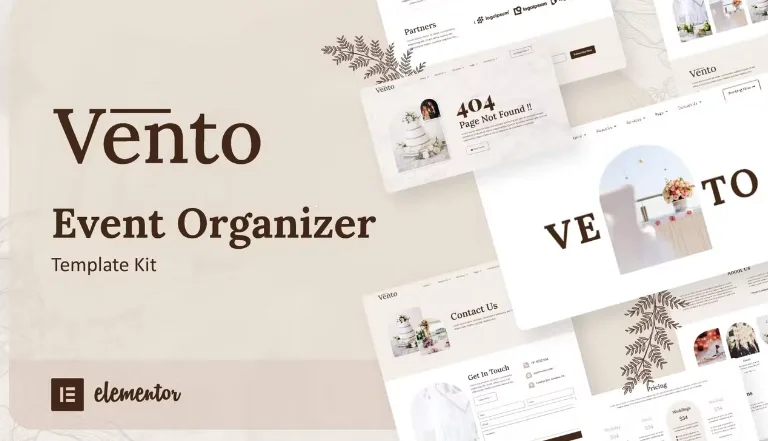 Vento – Event Organizer Elementor Template