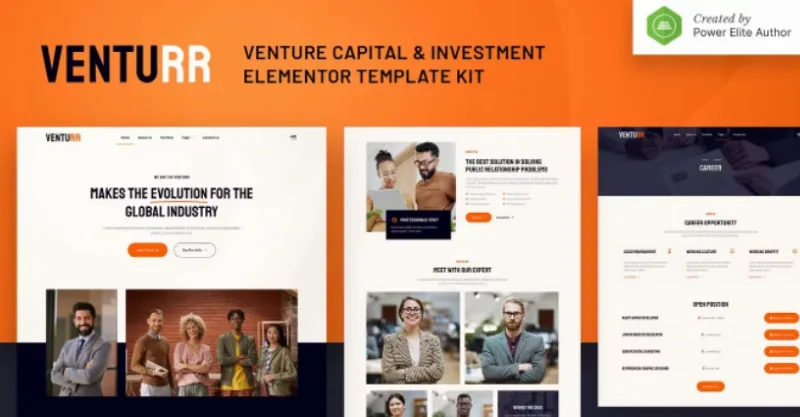 Venturr – Venture Capital & Investment Elementor Template