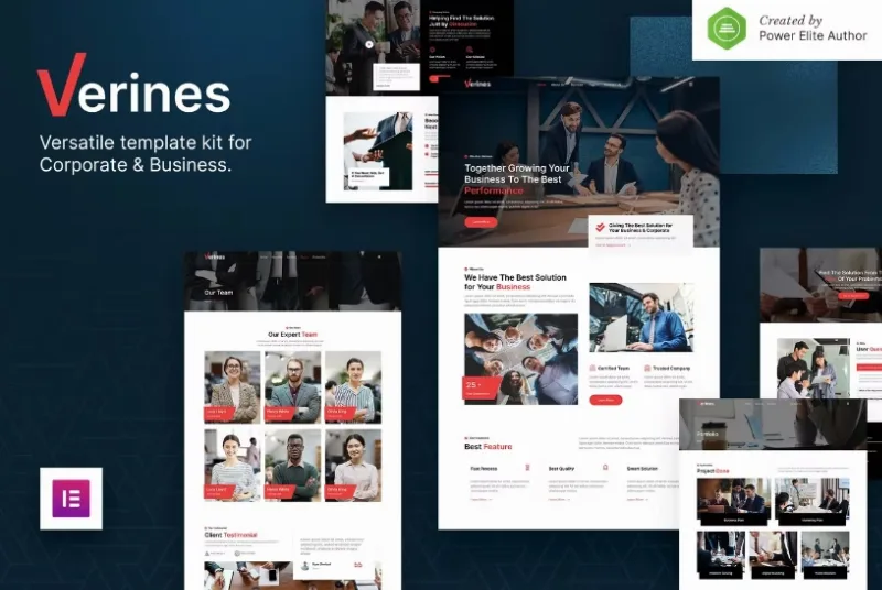 Verines – Professional Corporate & Business Elementor Template