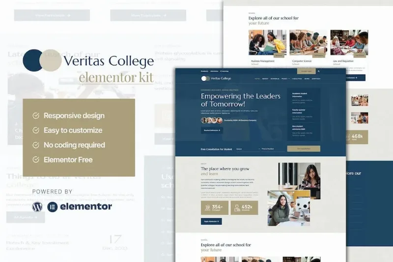 Veritas – University and School Elementor Template