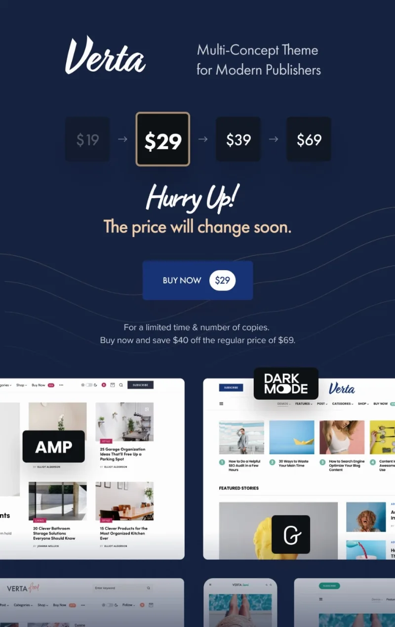 Verta – Multi-Concept WordPress Theme for Modern Publishers