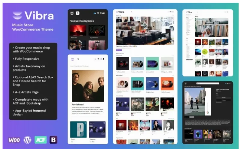 VIBRA – Music Store WooCommerce Theme