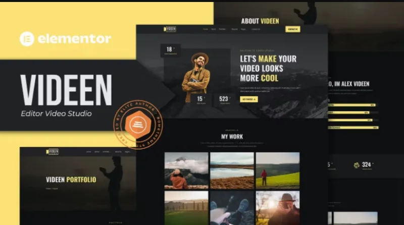 Videen – Video Editor Studio Elementor Template