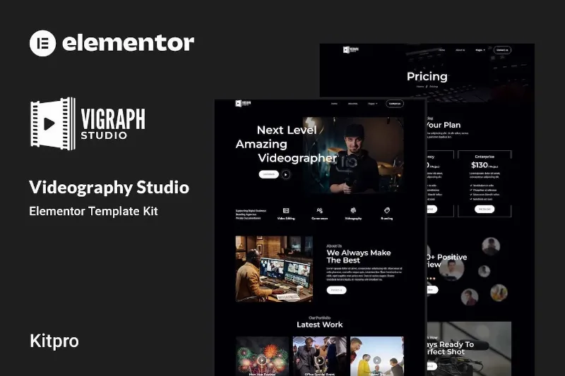 Vigraph – Videography Studio Elementor Template