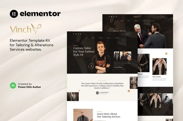 Vinch – Professional Tailoring & Alterations Services Elementor Template