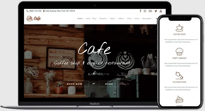 VisualModo – Cafe WordPress Theme
