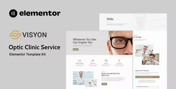 Visyon Optic Clinic Elementor Template Kit