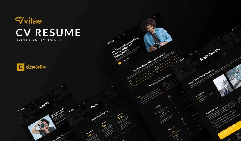 Vitae – CV Resume Elementor Template