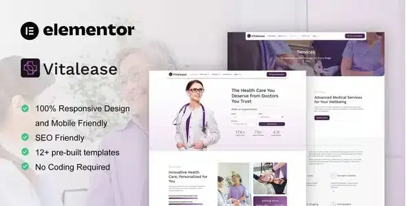 Vitalease Health Care and Medical Elementor Kit