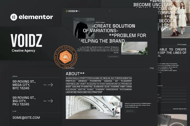 Voidz – Creative Agency Elementor Template