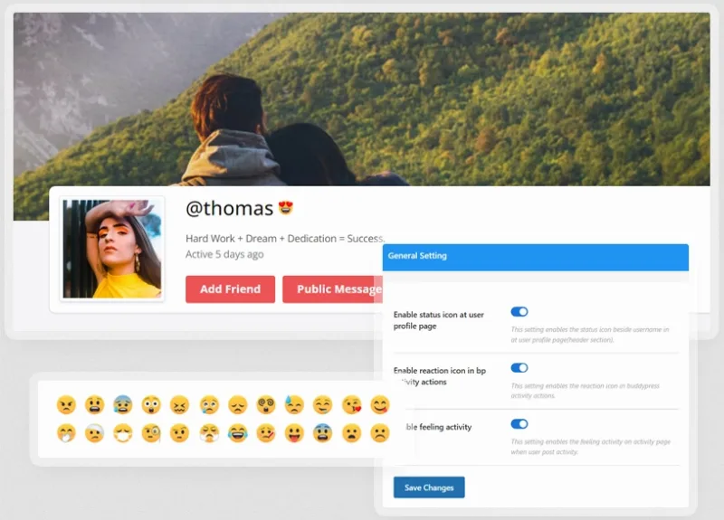 Wbcom Designs - BuddyPress Status
