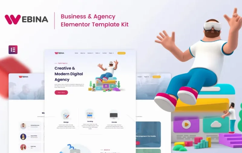 Webina – Business Agency & Startup Elementor Template