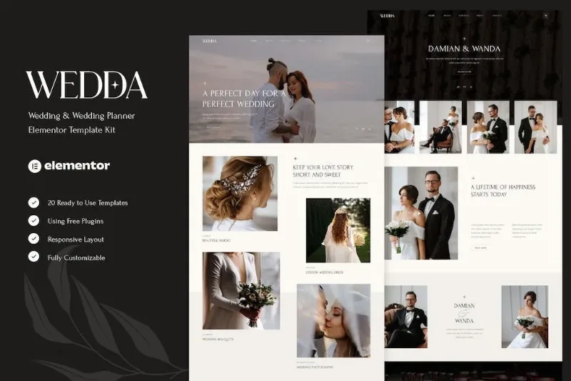 Wedda – Wedding & Wedding Planner Elementor Template