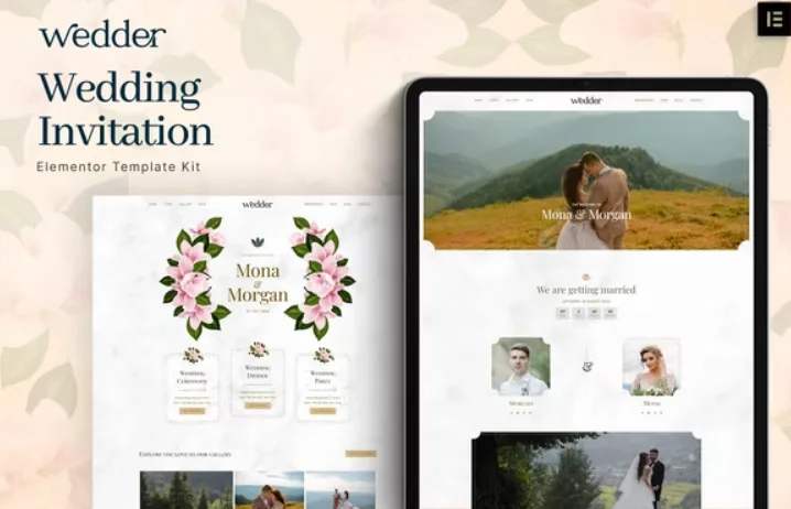 Wedder – Wedding Invitation Elementor Template