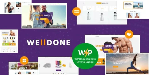 Welldone – Sports & Fitness Nutrition and Supplements Store WordPress Theme