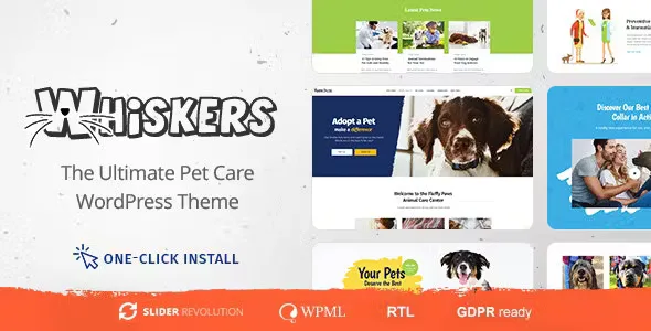 Whiskers Pet and Vet WordPress Theme